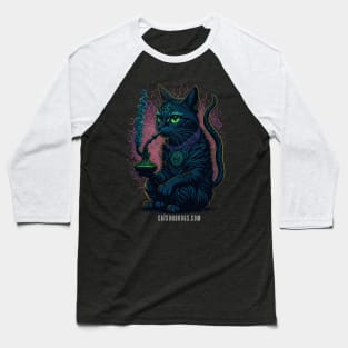 Techno Shirt - Techno Cat - Catsondrugs.com - rave, edm, festival, techno, trippy, music, 90s rave, psychedelic, party, trance, rave music, rave krispies, rave flyer Baseball T-Shirt